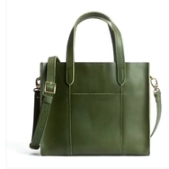 NIB Portland Leather Goods Lola Classic Tote. RARE PINE GREEN color. - Picture 8 of 8